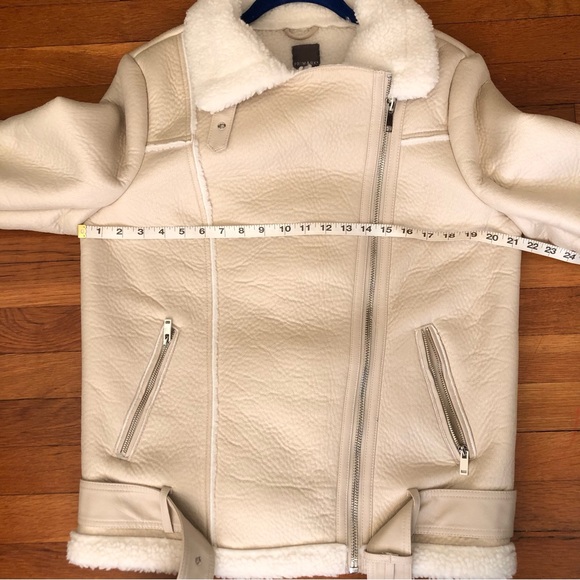 Primark Faux Leather Sherling Jacket/Coat Size Small - Picture 16 of 16